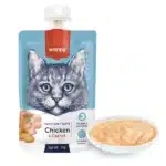 Вологий корм Wanpy крем-пюре з куркою і морквою для котів
