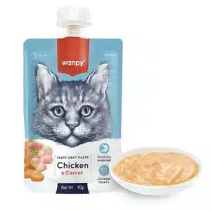 Вологий корм Wanpy крем-пюре з куркою і морквою для котів