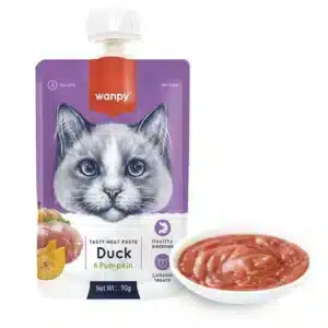 Вологий корм Wanpy крем-пюре з качкою і гарбузом для котів