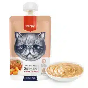 Вологий корм для котів Wanpy Salmon Chicken & Carrot з лососем, куркою і морквою, 90 г