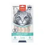 Жидкое лакомство для кошек Wanpy Functional Creamy Lickable Treat Skin&Coat кожа и шерсть, 5*14г