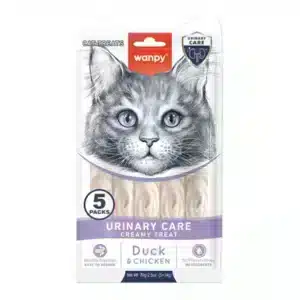 Ласощі Wanpy Lickable крем Urinary Care при сечокам'яній хворобі для котів, 5х14 г