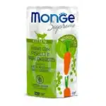 Влажный корм для котят Monge Supreme Kitten с тунцем, зеленым горошком и молодой морковью (80 г)