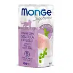 Влажный корм для стерилизованных взрослых кошек Monge Supreme тунец с камбалой и зеленым горошком (80 г)