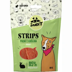 Ласощі Mr. Bandit стріпси з кроликом для собак, 80 г