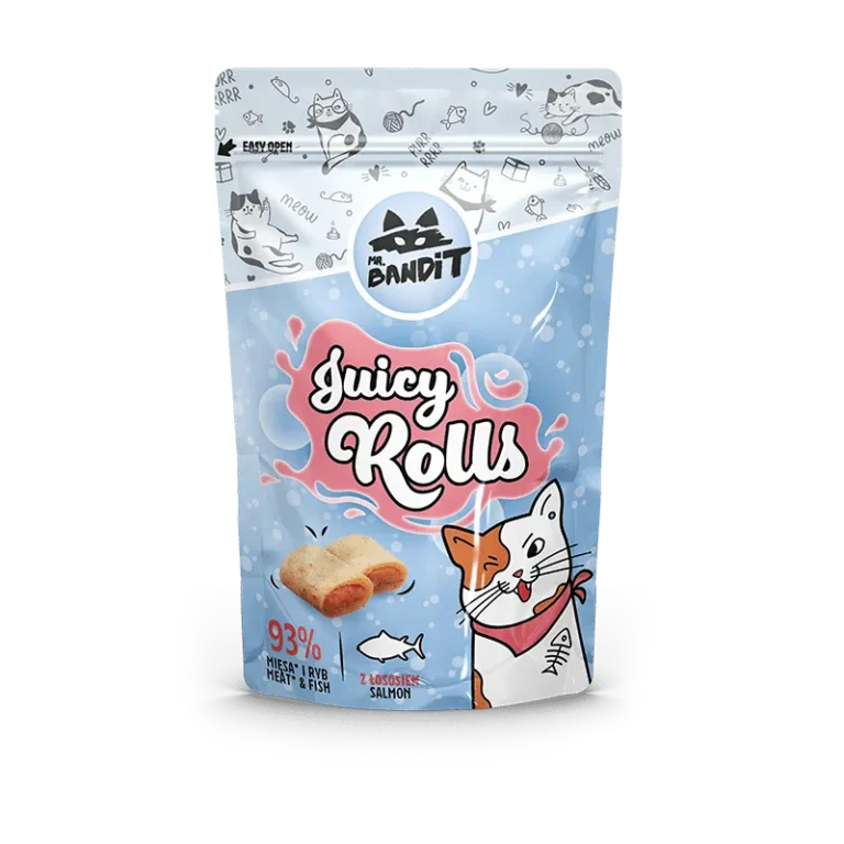 Ласощі Mr. Bandit соковиті роли з лососем для котів, 40 г