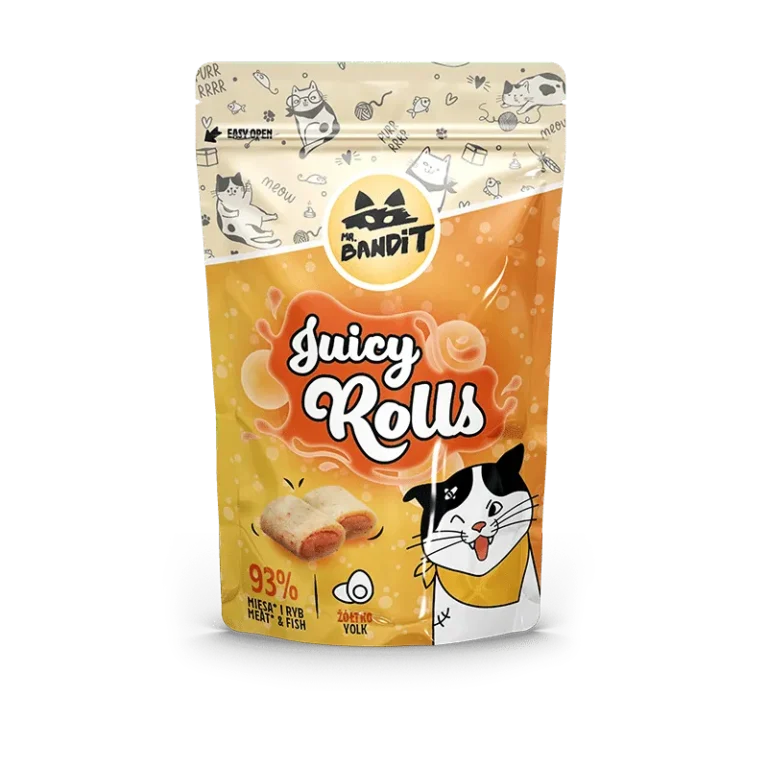 Ласощі для котів Mr. Bandit Соковиті роли з жовтком, 40 г