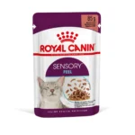Вологий корм для дорослих котів ROYAL CANIN SENSORY FEEL GRAVY шматочки у соусі, стимулює відчуття корму, 85г