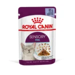 Вологий корм для дорослих котів ROYAL CANIN SENSORY FEEL JELLY шматочки у желе, стимулює відчуття корму, 85г