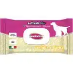 Вологі серветки для собак для собак і котів Inodorina Refresh Bio Vanilla & Karite з ароматом ванілі, 30 шт