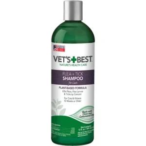 Шампунь Vet's Best Flea+Tick для котів, 355 мл