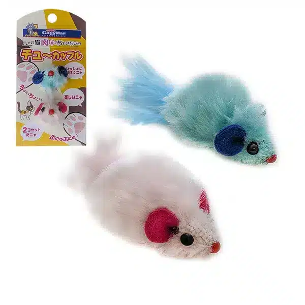 Іграшка CattyMan Mouse Toys плюшеві мишки для котів, набір 2 шт