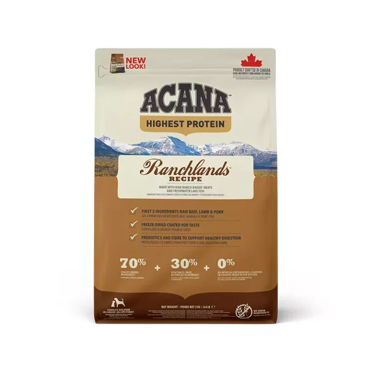 Корм для собак Acana Ranchlands Dog Recipe, ягня, яловичина, свинина, бізон, судак
