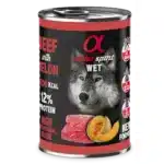 Влажный корм для взрослых собак Alpha Spirit с говядиной и дыней, 400г