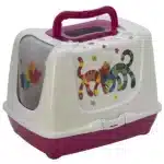 Закритий туалет для котів Moderna Trendy Cat Friends Forever рожевий, 57,4 х 44,8 х 42,7 см