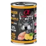 Влажный корм для взрослых собак Alpha Spirit с курицей и ананасами, 400г