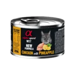 Влажный корм для взрослых кошек Alpha Spirit Chicken with Pineapple курица и ананас, 200 г