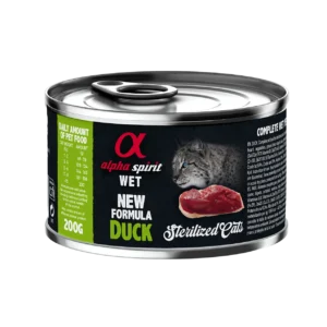 Вологий корм для стерилізованих котів Alpha Spirit Duck Sterilized Cat з качкою, 200 г
