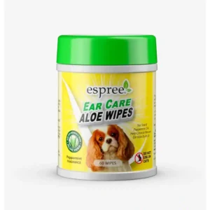Вологі серветки ESPREE Aloe Ear Care для очищення вух собак, 60 шт