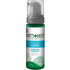 Шампунь-піна Vet's Best Waterless Cat Bath для експрес купання котів, 118 мл