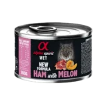 Влажный корм для взрослых кошек Alpha Spirit Ham With Melon свинина и дыня, 200 г
