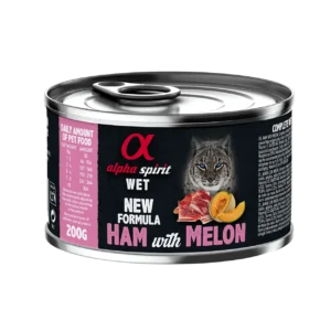 Вологий корм Alpha Spirit Ham With Melon зі свининою та динею для котів, 200 г