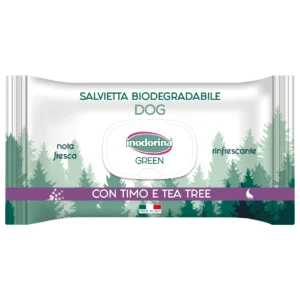 Вологі серветки Inodorina Green Rinfrescante з чайним деревом для собак, 30 шт