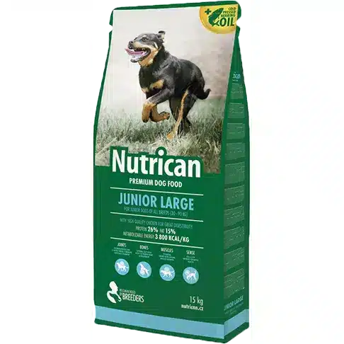 Сухий корм для юніорів великих порід Nutrican з куркою, 15 кг