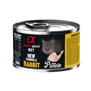 Вологий корм Alpha Spirit з кроликом для котів, 200 г