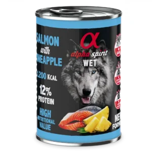 Вологий корм Alpha Spirit з лососем та ананасами для собак, 400 г