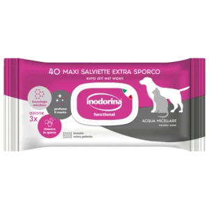Серветки Inodorina Extra Dirt для собак та котів, 40 шт