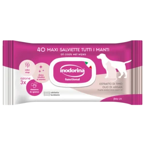 Серветки Inodorina Latte Vaniglia для собак та котів, 40 шт