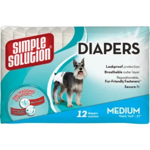 Одноразові підгузки Simple Solution для собак самок, 12 шт