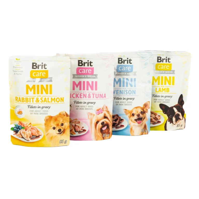 Вологий корм Brit Care Mini мікс для дорослих собак, набір 3+1