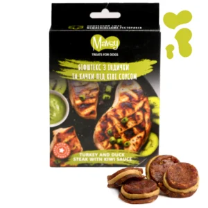 Ласощі Mavsy Refined jerky біфштекс з індички та качки для собак