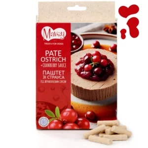 Ласощі Mavsy Freeze Dried Meringue паштет зі страуса з журавлинним соусом для собак, 50 г