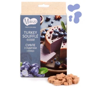 Ласощі Mavsy Freeze Dried суфле з індички з чорницею для собак, 50 г