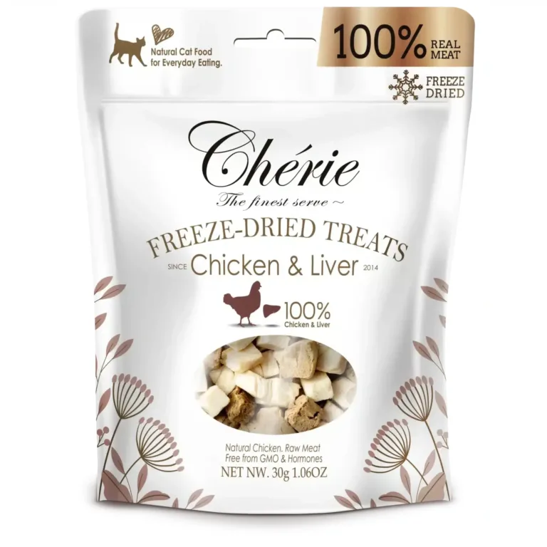 Ласощі Cherie Freeze Dried з куркою та курячою печінкою для котів, 30 г