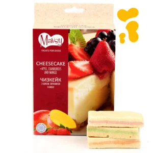 Ласощі Mavsy Freeze Dried чізкейк з яблуком, журавлиною та манго для собак, 50 г