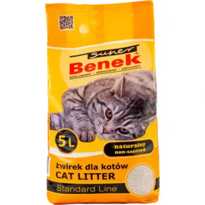 Наповнювач Super Benek Standard натуральний для котів, 5 л