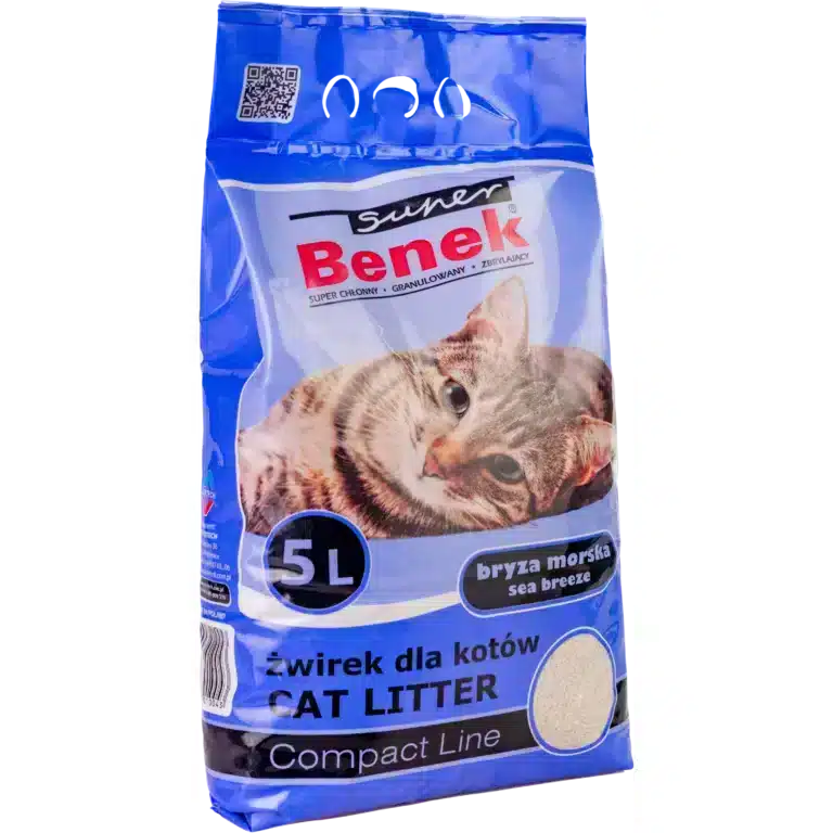 Наповнювач бентонітовий для котячих туалетів Super Benek Compact Морський бриз, 5л
