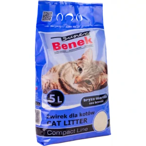 Наповнювач Super Benek Compact морський бриз для котів, 5 л