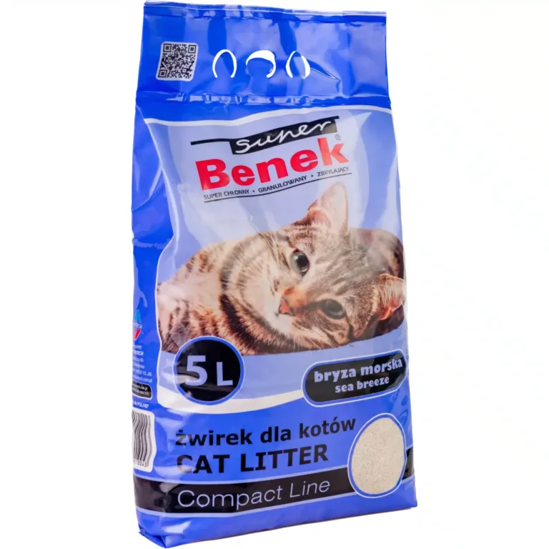 Наповнювач Super Benek Compact морський бриз для котів, 5 л