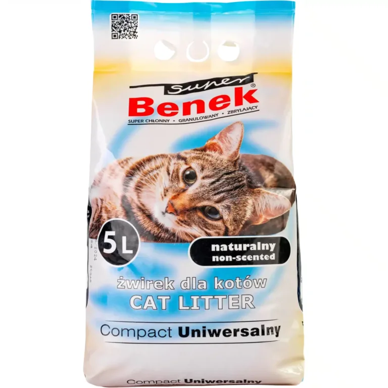Наповнювач Super Benek Uniwersalny Compact натуральний для котів, 5 л
