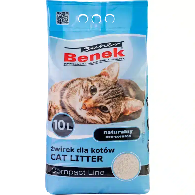 Наповнювач бентонітовий для котячих туалетів Super Benek Compact Naturalny Натуральний 10л