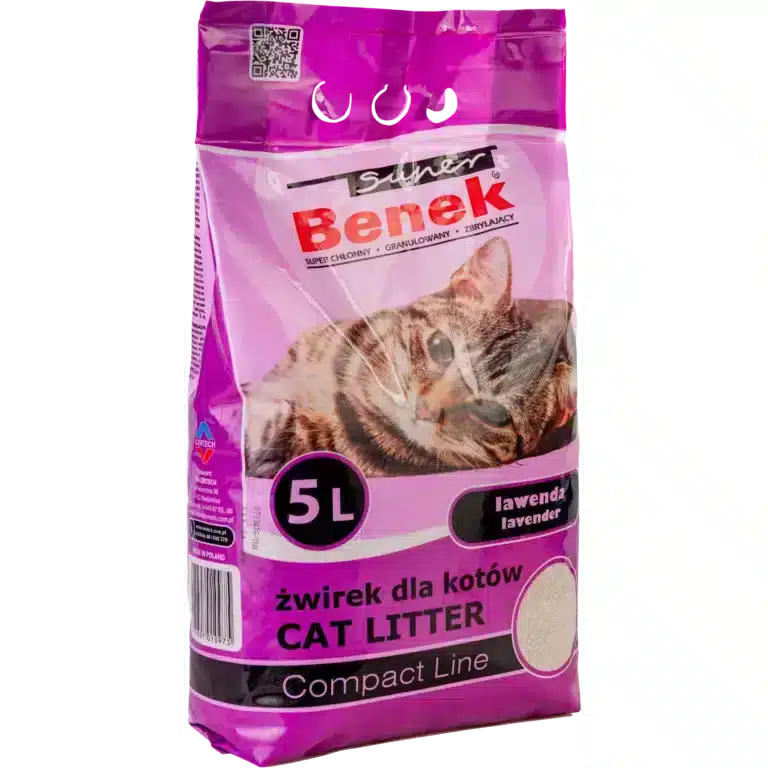 Наповнювач Super Benek Compact лаванда для котів, 5 л