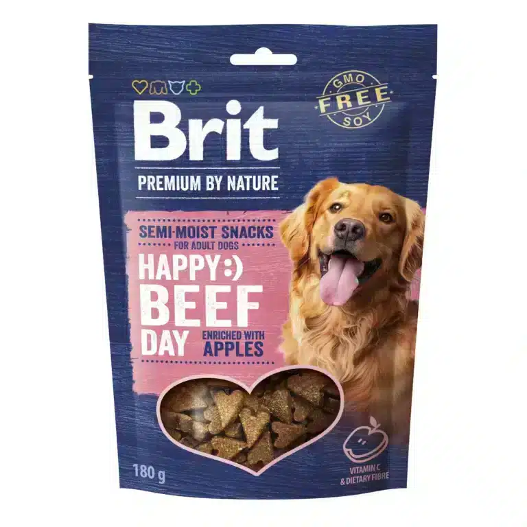 Ласощі Brit Premium Happy Day з яловичиною і яблуками для собак, 180 г