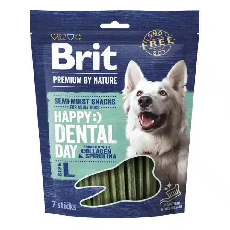 Ласощі Brit Premium Happy Dental Snacks L з колагеном і спіруліною для собак, 250 г