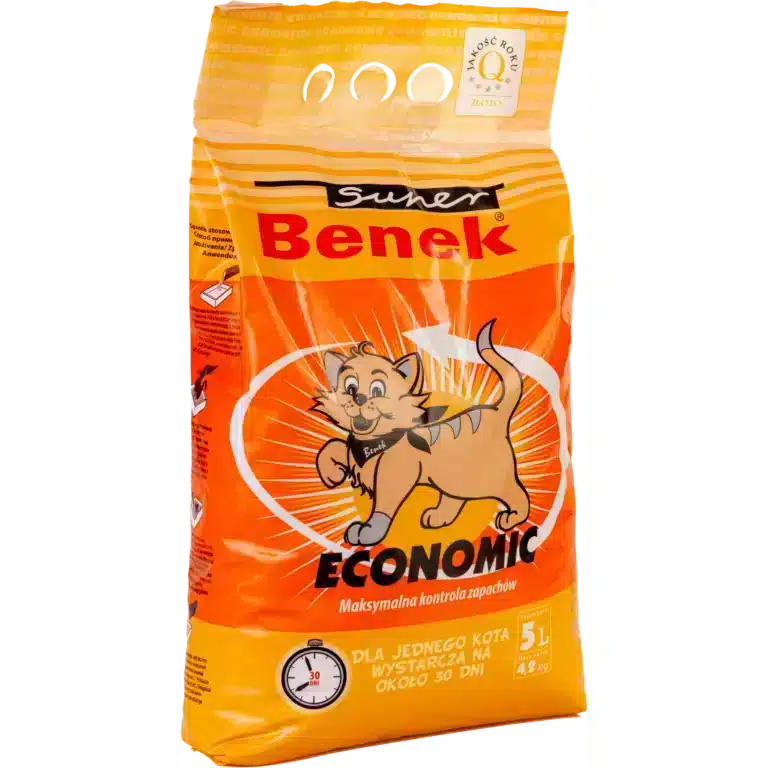 Наповнювач бентонітовий для котячих туалетів Super Benek Economic Натуральний, 5л