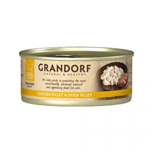 Вологий корм Grandorf Chicken & Duck Fillet з куркою і качкою для котів, 70 г